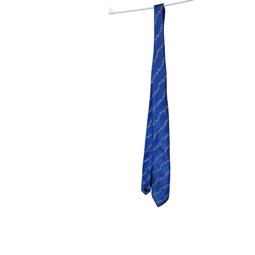Thomas Pink Tie Mens One Size Blue Floral Silk Woven Classic Necktie Dress